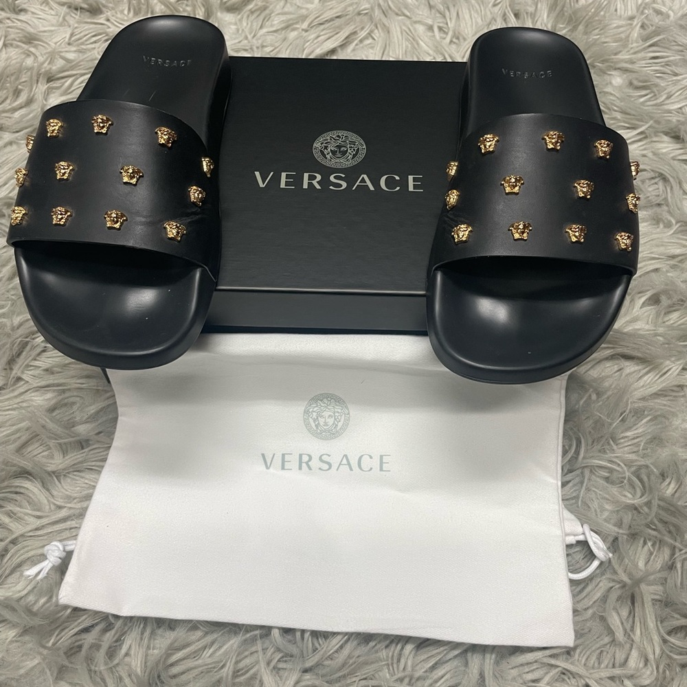 Versace medusa head slides